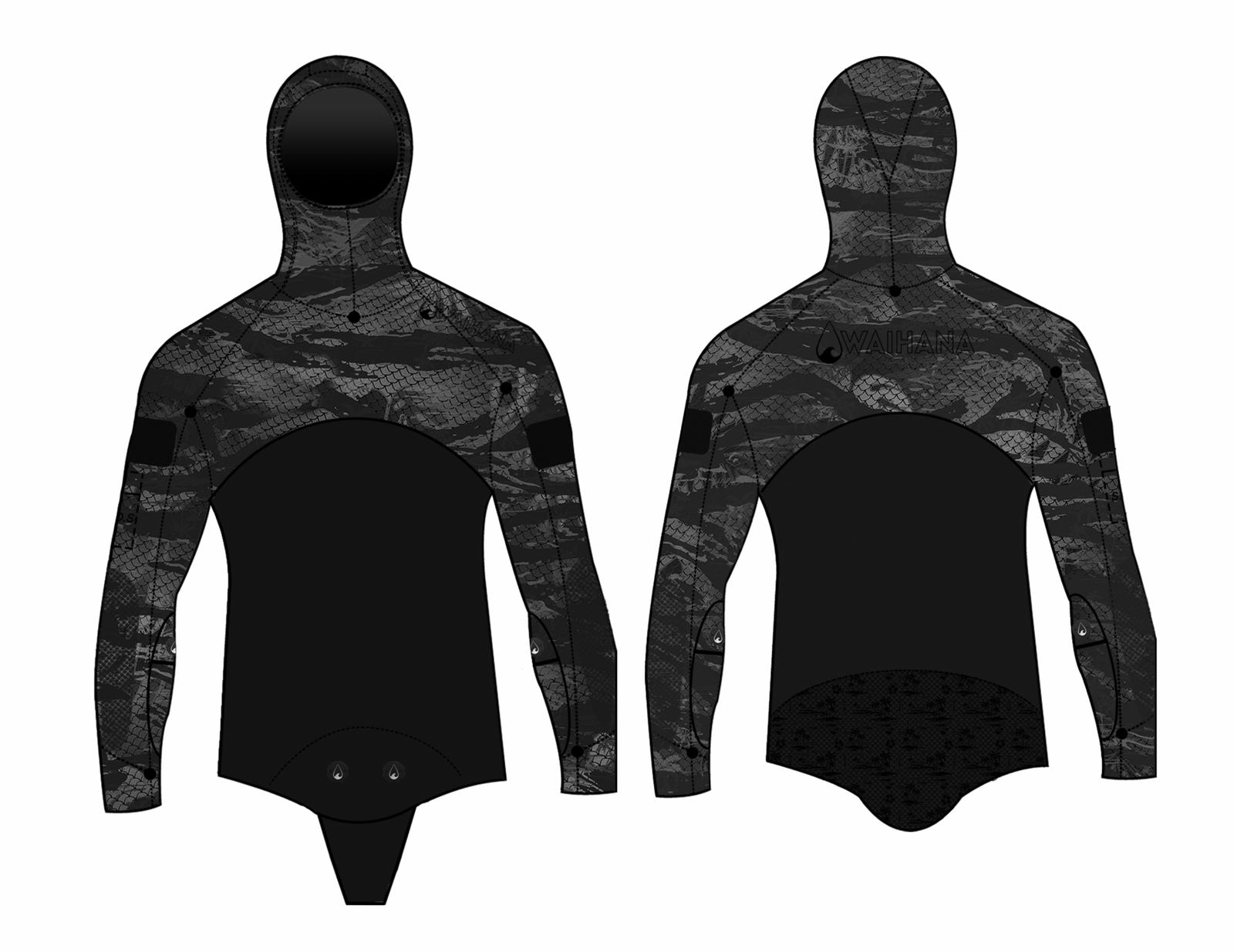Tropicam Black Hooded Jacket