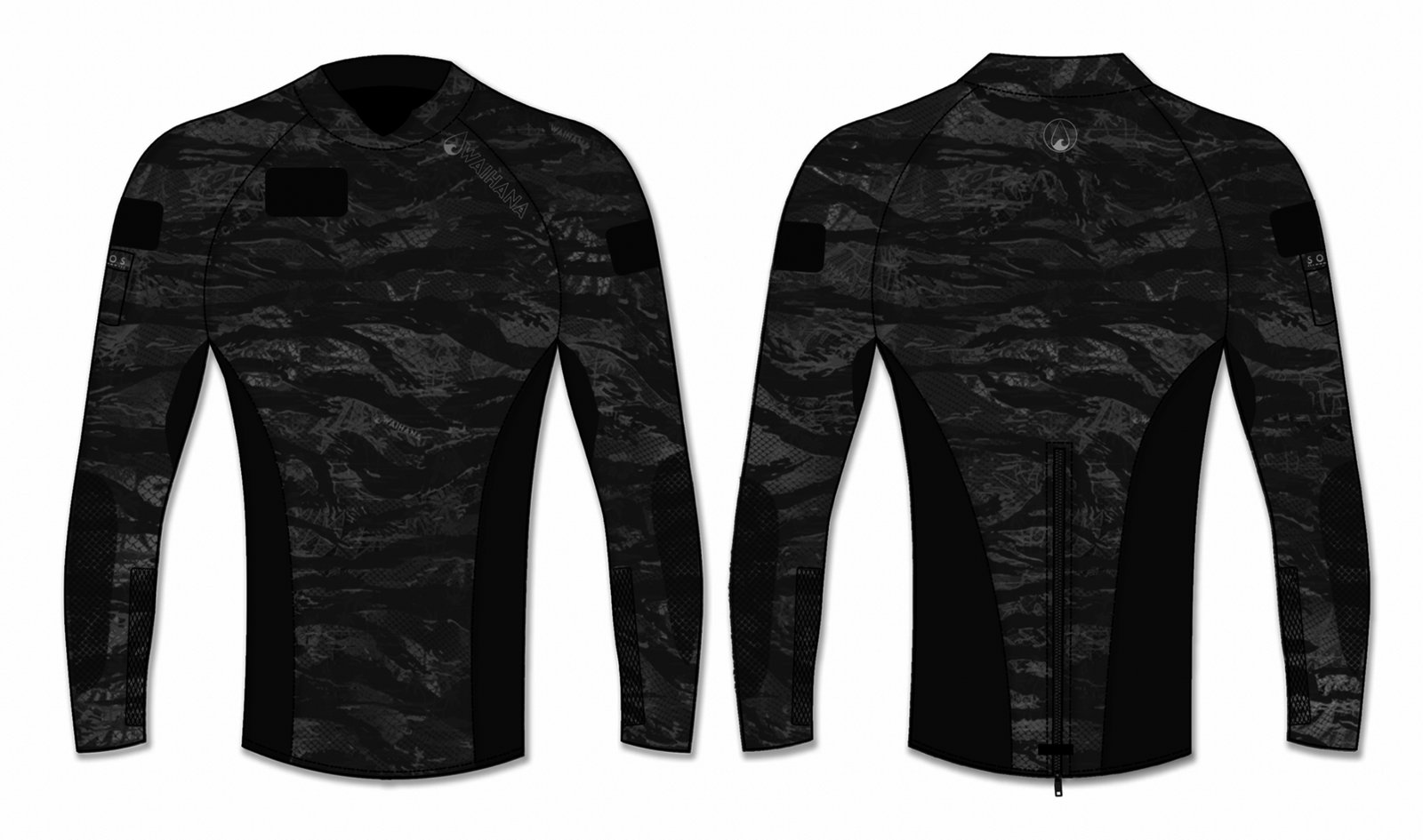 Tropicam Black Long Sleeve Top